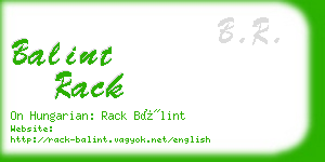 balint rack business card